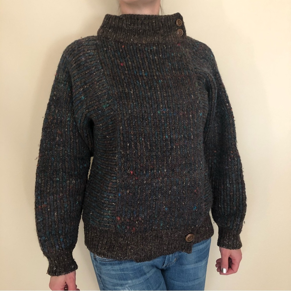 Vintage 1980s Renee Tener for Jeanne Pierre Wool and Silk Sweater, Medium